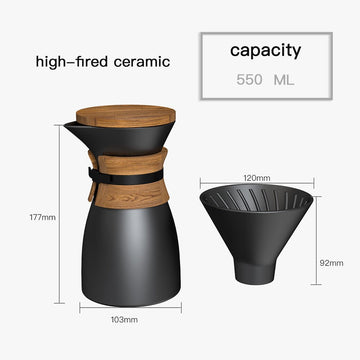 Ceramic Pour Over Coffee Maker CPC550 - 02A - EuroCoffee