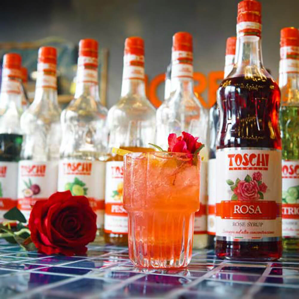 TOSCHI Rose Syrup (1 litre) | Enchanting Floral Flavor – BevWizard